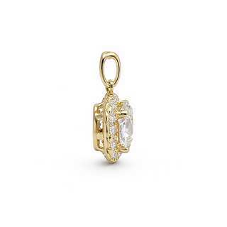 Pendentif Diamant rond en or blanc 18 kt avec diamants, vue 2