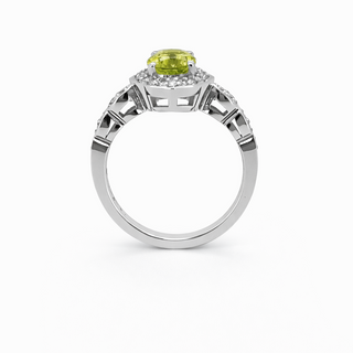 Bague Tourmaline en Or blanc 19k avec diamants, vue 2