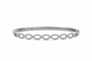 Bracelet Or blanc 18 kt avec diamants