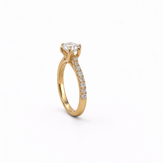 Bague de Fiançailles Or jaune 14 kt avec diamants, vue 3
