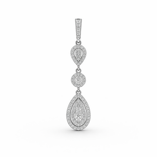 Pendentif Pendant en or blanc 18 kt avec diamants