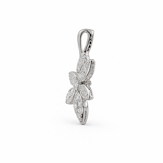 Pendentif Fleur en or blanc 18 kt avec diamants, vue 2