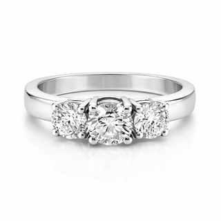 Bague de Fiançailles Trinité en Or blanc 18 kt