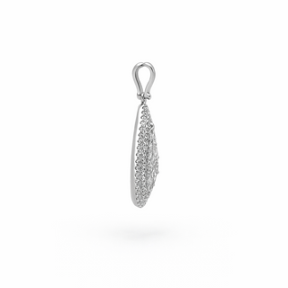 Pendentif Goutte en or blanc 18 kt avec diamants, vue 2