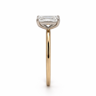 Bague de Fiançailles Diamant Radiant Or 14 kt 2 tons, vue 3