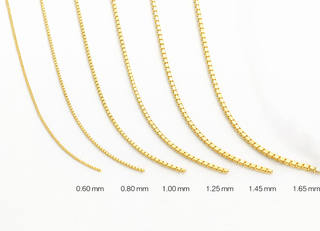 Chaîne Box or jaune 10 kt Largeur 1,45 mm, vue 3
