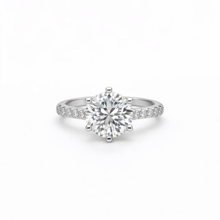 Bague de Fiançailles Or blanc 18 kt avec diamants
