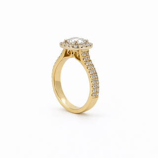 Bague de Fiançailles Or jaune 14 kt avec diamants, vue 3
