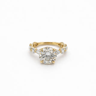 Bague de Fiançailles Or jaune 14 kt avec diamants