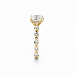Bague de Fiançailles Or jaune 14 kt avec diamants, vue 3
