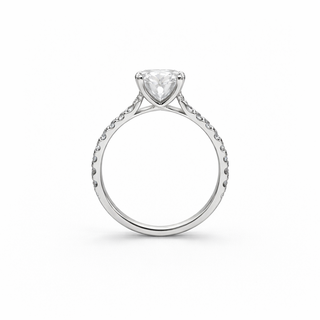 Bague de Fiançailles Or blanc 18 kt avec diamants, vue 2