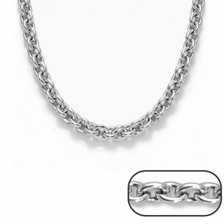 Bracelet Oval trace en or blanc 10 kt Largeur 1,30 mm, vue 2