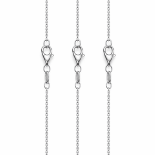 Bracelet Oval trace en or blanc 10 kt Largeur 1,30 mm