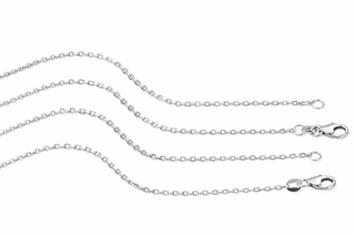 Bracelet Diamond cut trace en or blanc 10 kt Largeur 1,60 mm