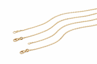 Chaîne Diamond cut trace en or jaune 10 kt Largeur 1,15 mm