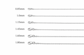 Chaîne Diamond cut trace en or blanc 10 kt Largeur 1,60 mm, vue 3