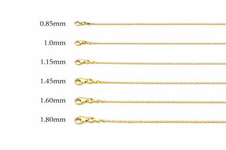 Chaîne Diamond cut trace en or jaune 10 kt Largeur 1,80 mm, vue 3