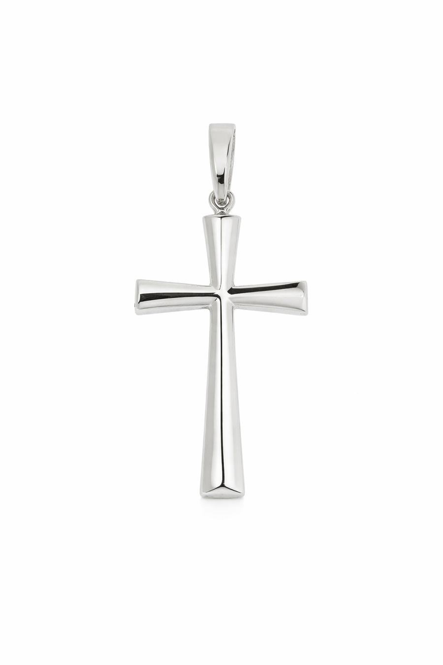Pendentif Croix en or blanc 10 kt