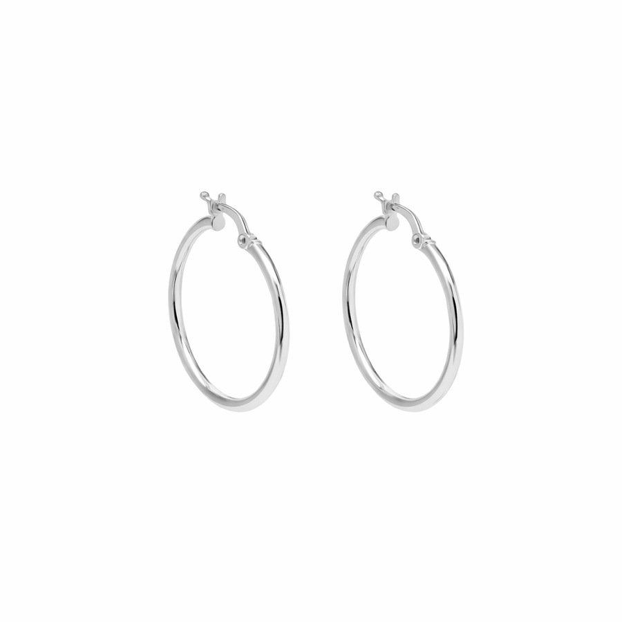 Boucles d'oreilles Anneaux en or blanc 10 kt