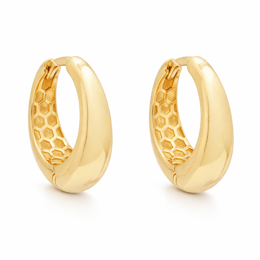 Boucles d'oreilles Huggies en or jaune 10 kt