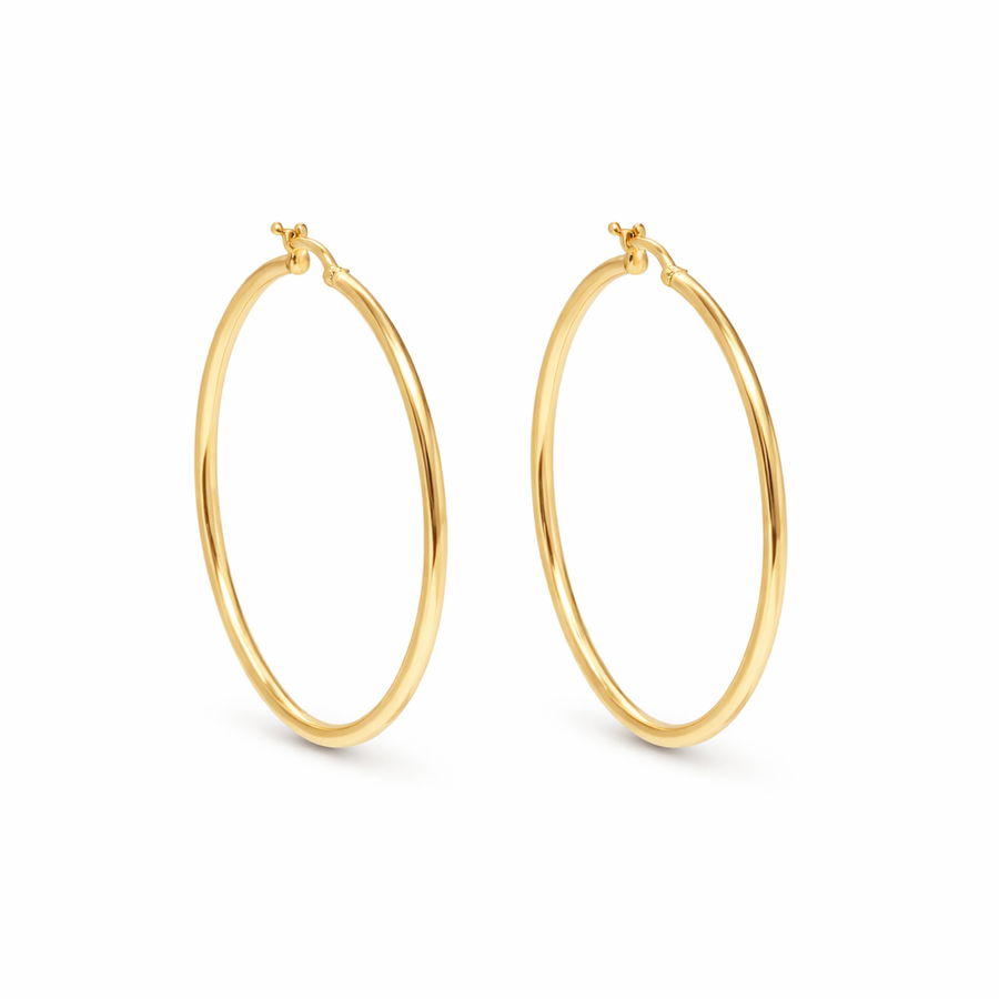 Boucles d'oreilles Anneaux en or jaune 10 kt