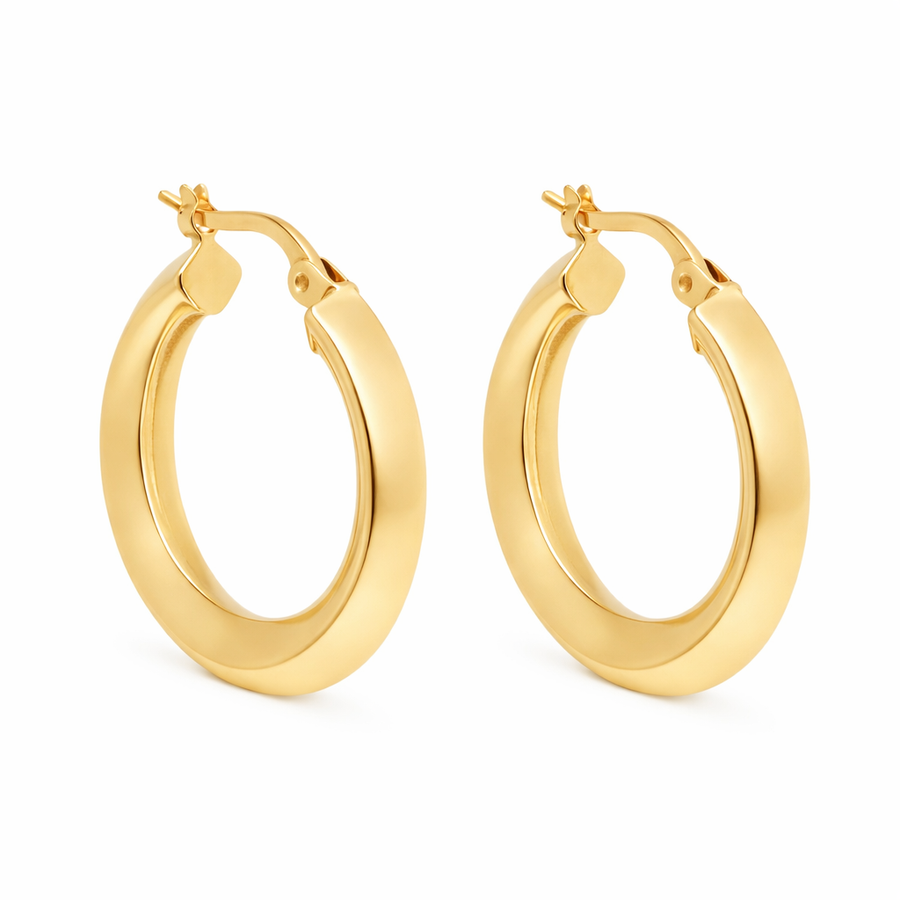 Boucles d'oreilles Anneaux en or jaune 10 kt