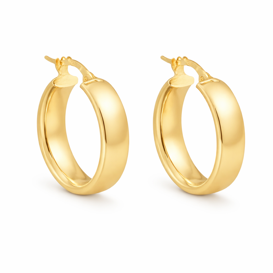 Boucles d'oreilles Anneaux en or jaune 10 kt