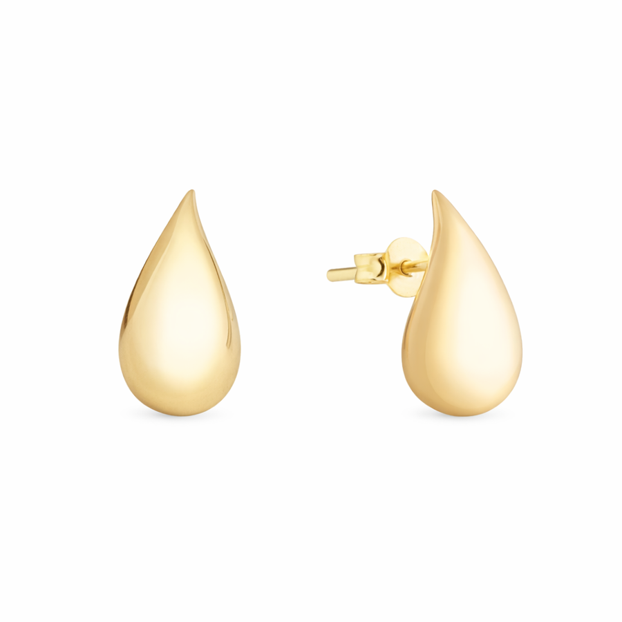 Boucles d'oreilles Goutte clous en or jaune 10 kt