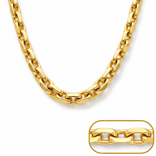 Chaîne Open Diamond Cut Cable or jaune 10 kt Largeur 1,55 mm, vue 2