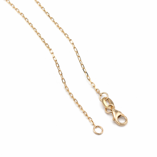 Chaîne Open Diamond Cut Cable or jaune 10 kt Largeur 1,30 mm