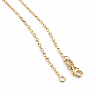 Chaîne Open Diamond Cut Cable or jaune 10 kt Largeur 1,55 mm