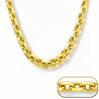 Chaîne Open Diamond Cut Cable or jaune 10 kt Largeur 0,85 mm, vue 2
