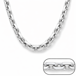 Chaîne Open Diamond Cut Cable or blanc 10 kt Largeur 1,55 mm, vue 2