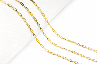 Bracelet Paper Clip or jaune 14 kt Largeur 3,00 mm