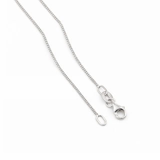 Chaîne Curb or blanc 10 kt Largeur 1,20 mm