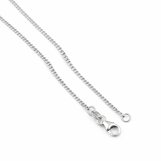 Chaîne Curb or blanc 10 kt Largeur 1,75 mm