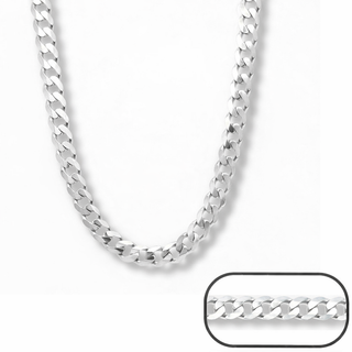 Chaîne Open Curb or blanc 10 kt Largeur 3,90 mm, vue 2