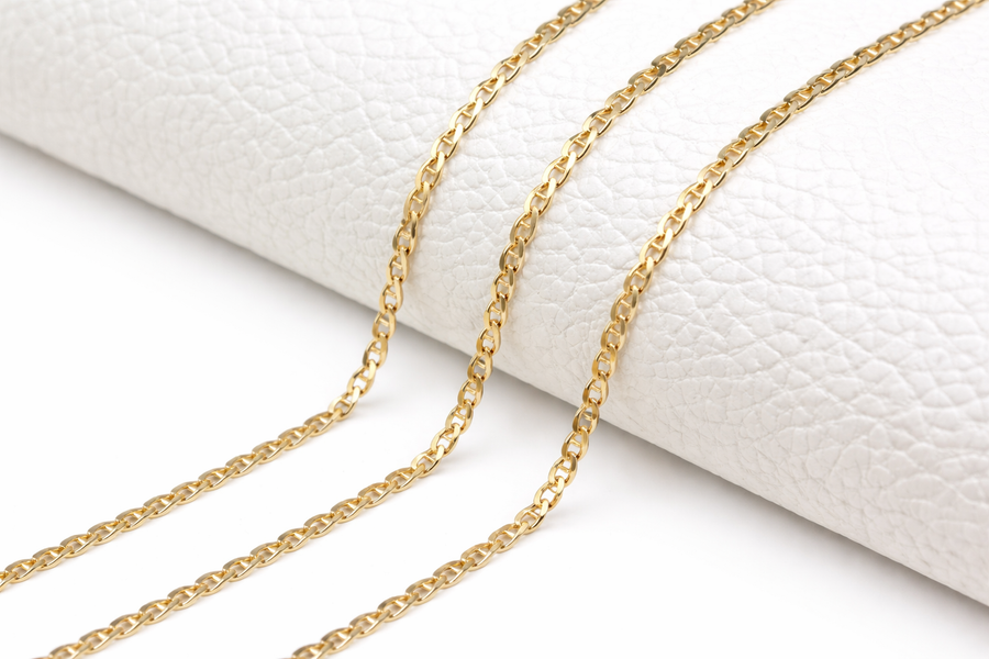 Bracelet Flat Anchor or jaune 14 kt Largeur 3,60 mm