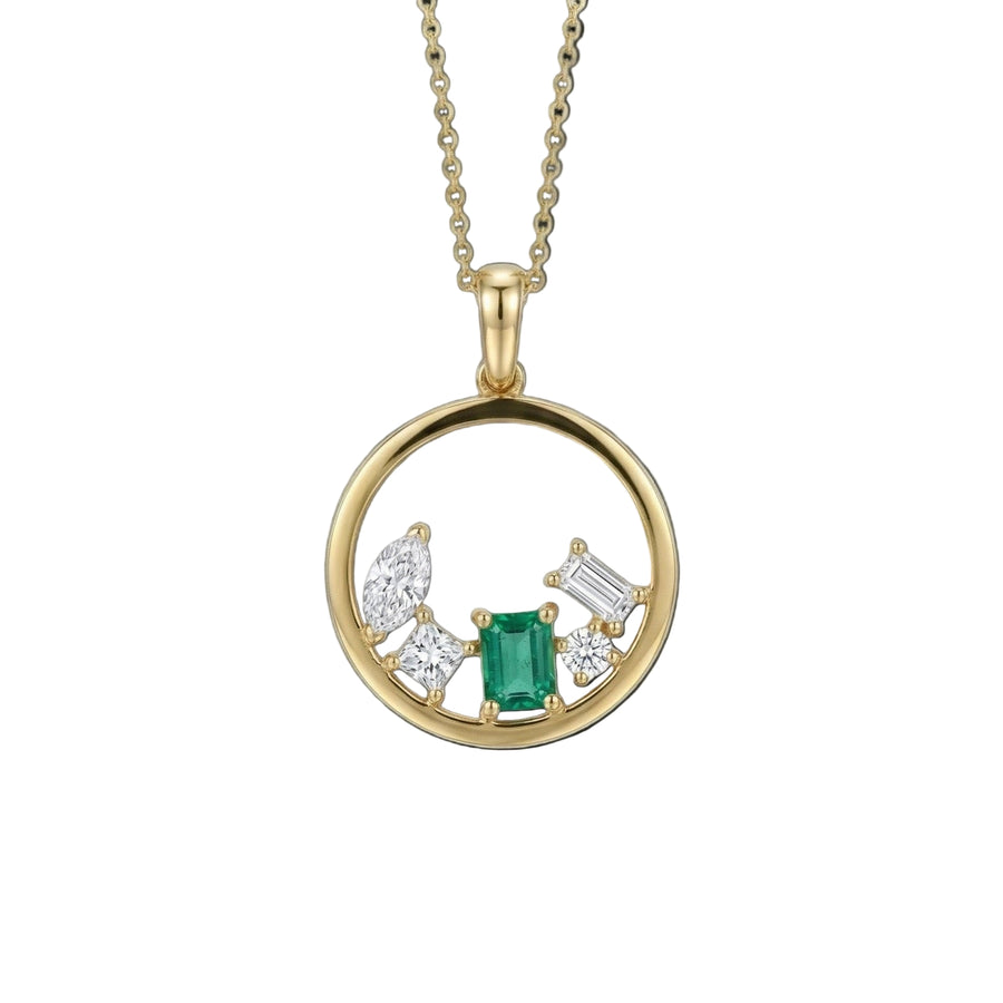 Pendentif Or jaune 10 kt avec diamants
