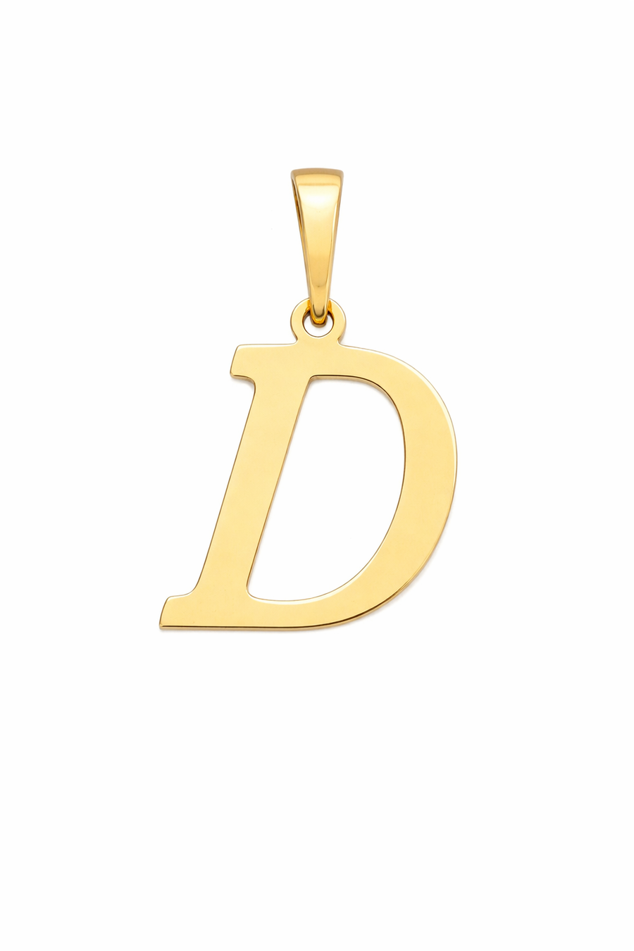 Pendentif Lettre D en or jaune 10 kt