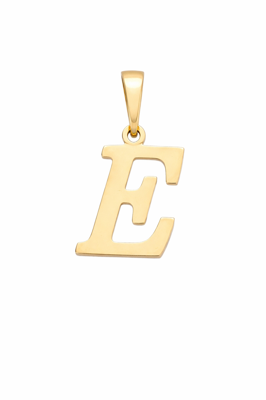 Pendentif Lettre E en or jaune 10 kt