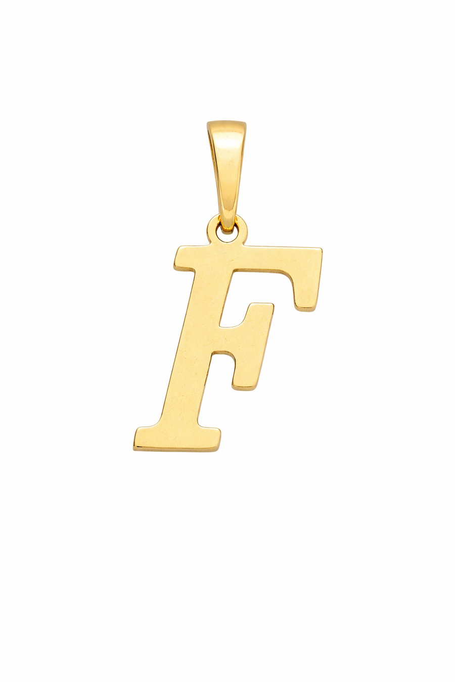 Pendentif Lettre F en or jaune 10 kt