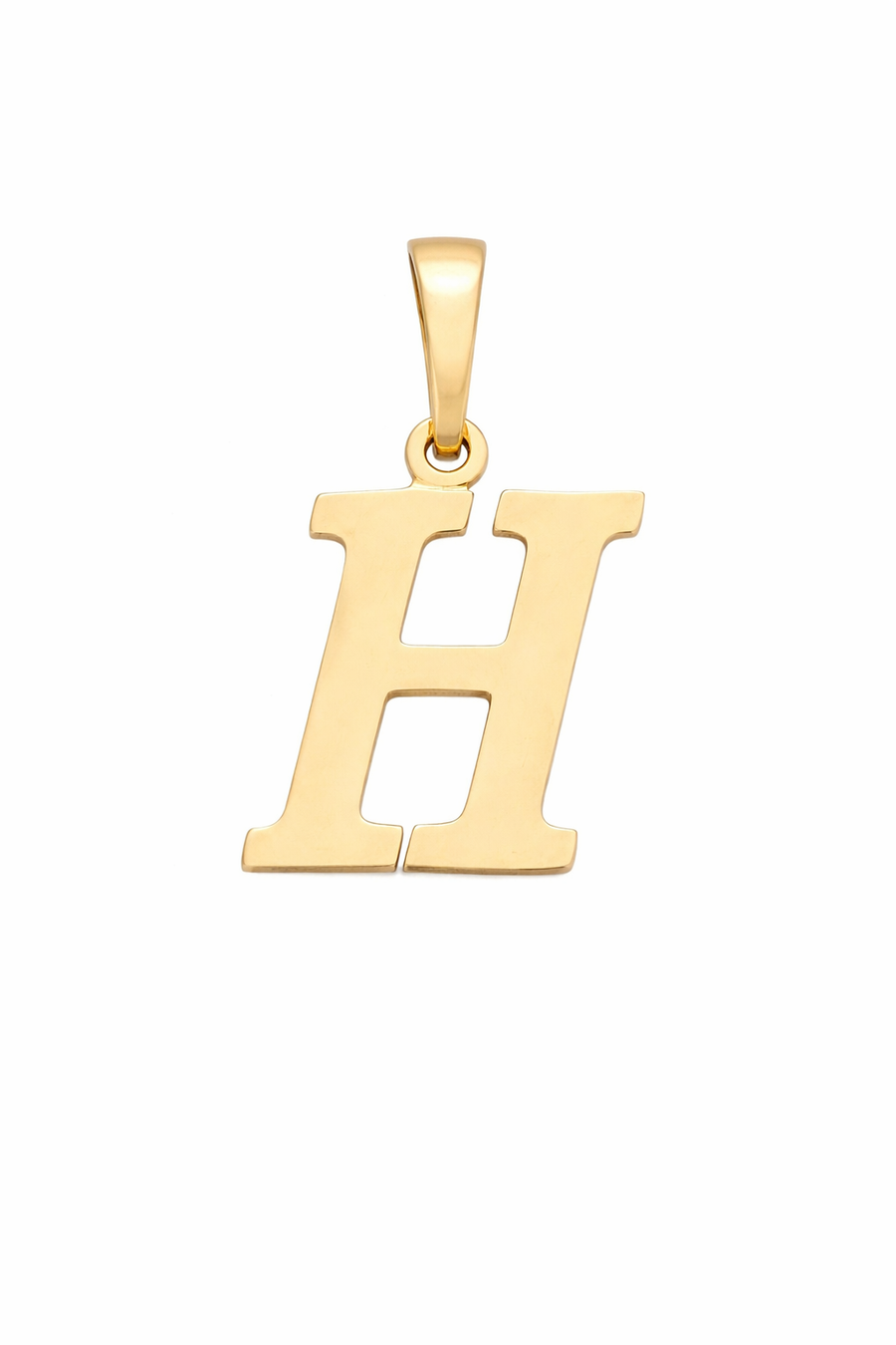 Pendentif Lettre H en or jaune 10 kt