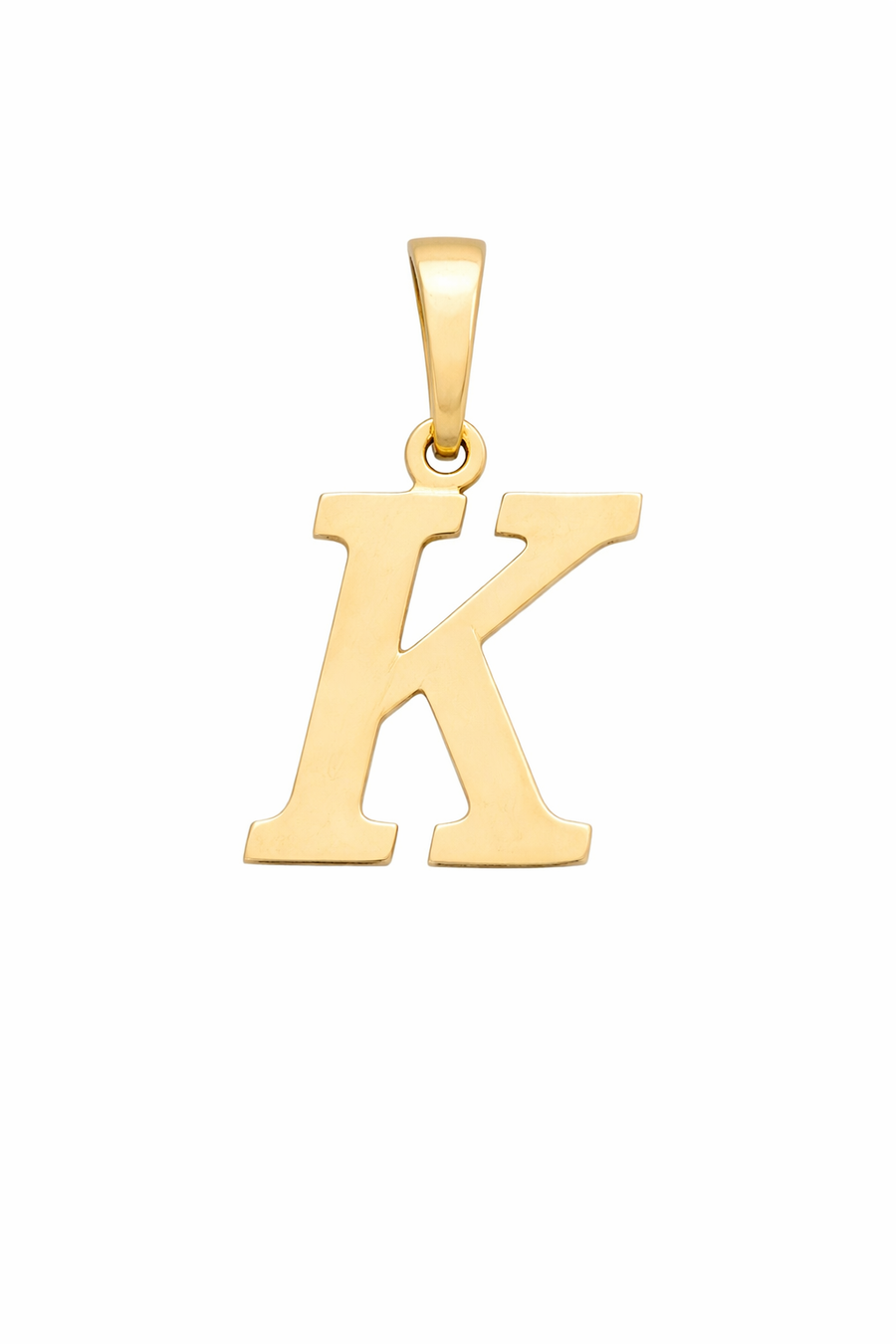 Pendentif Lettre K en or jaune 10 kt