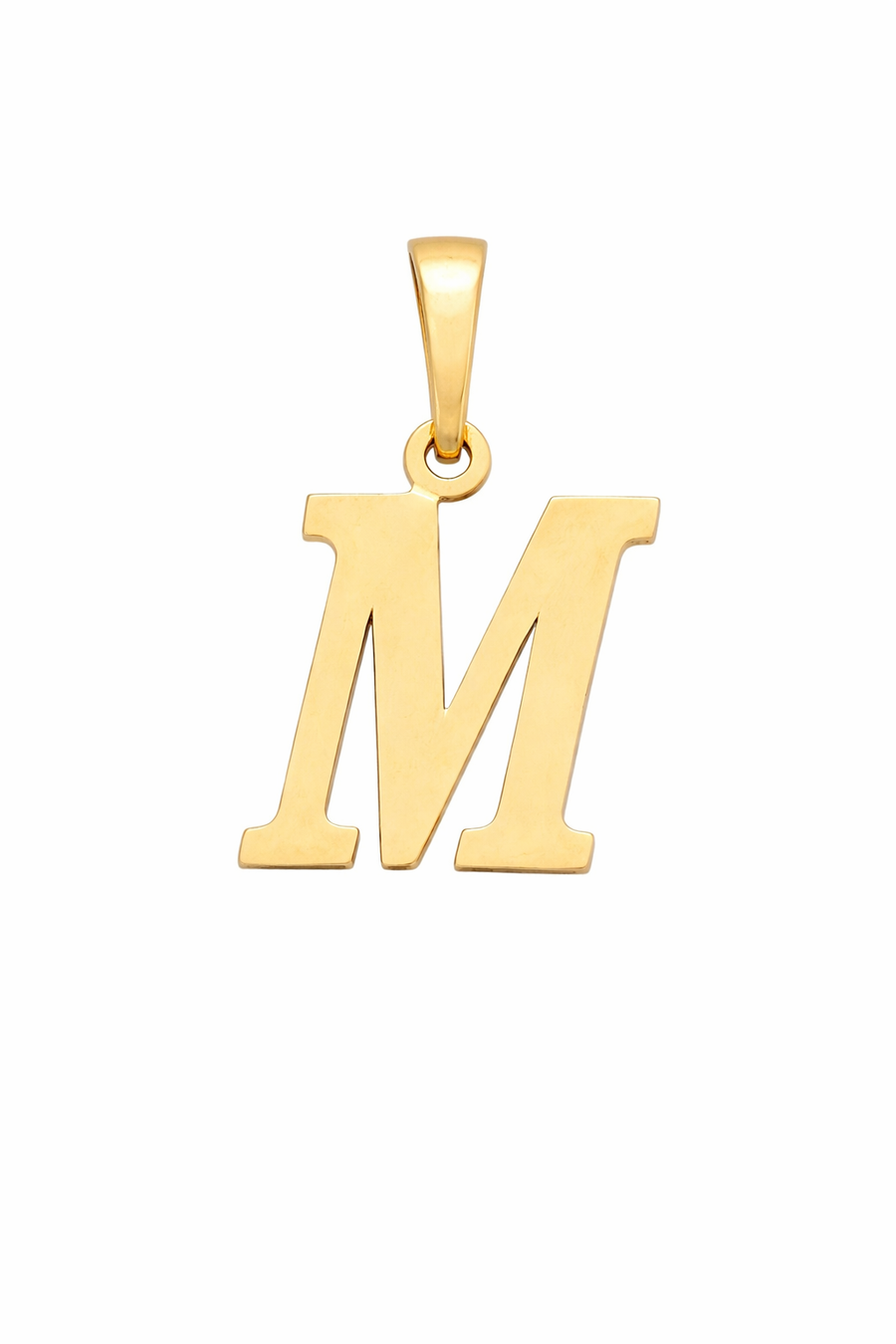 Pendentif Lettre M en or jaune 10 kt