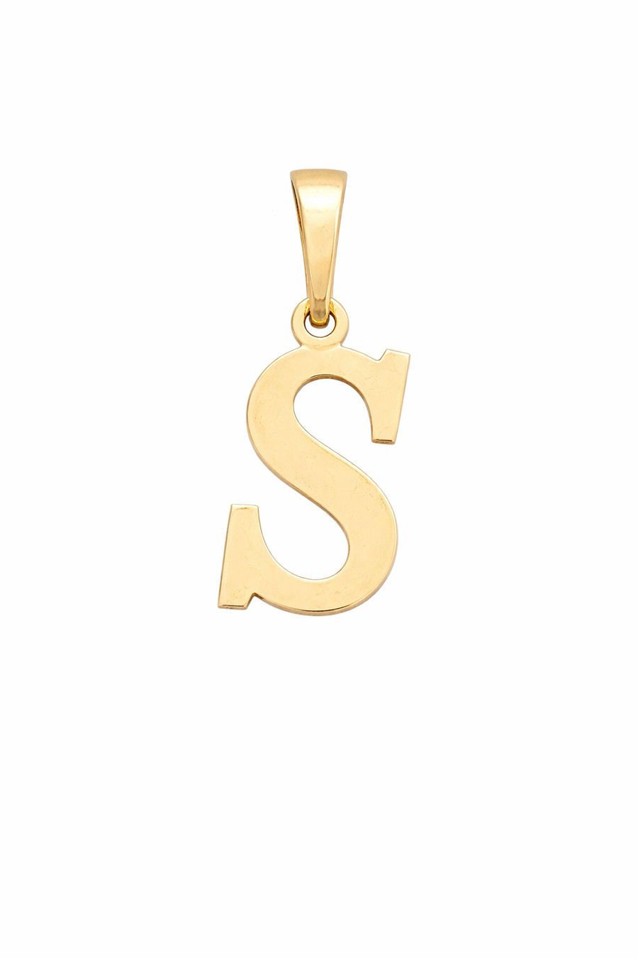 Pendentif Lettre S en or jaune 10 kt