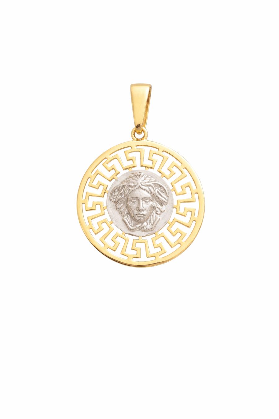 Pendentif Grecque en or 10 kt 2 tons