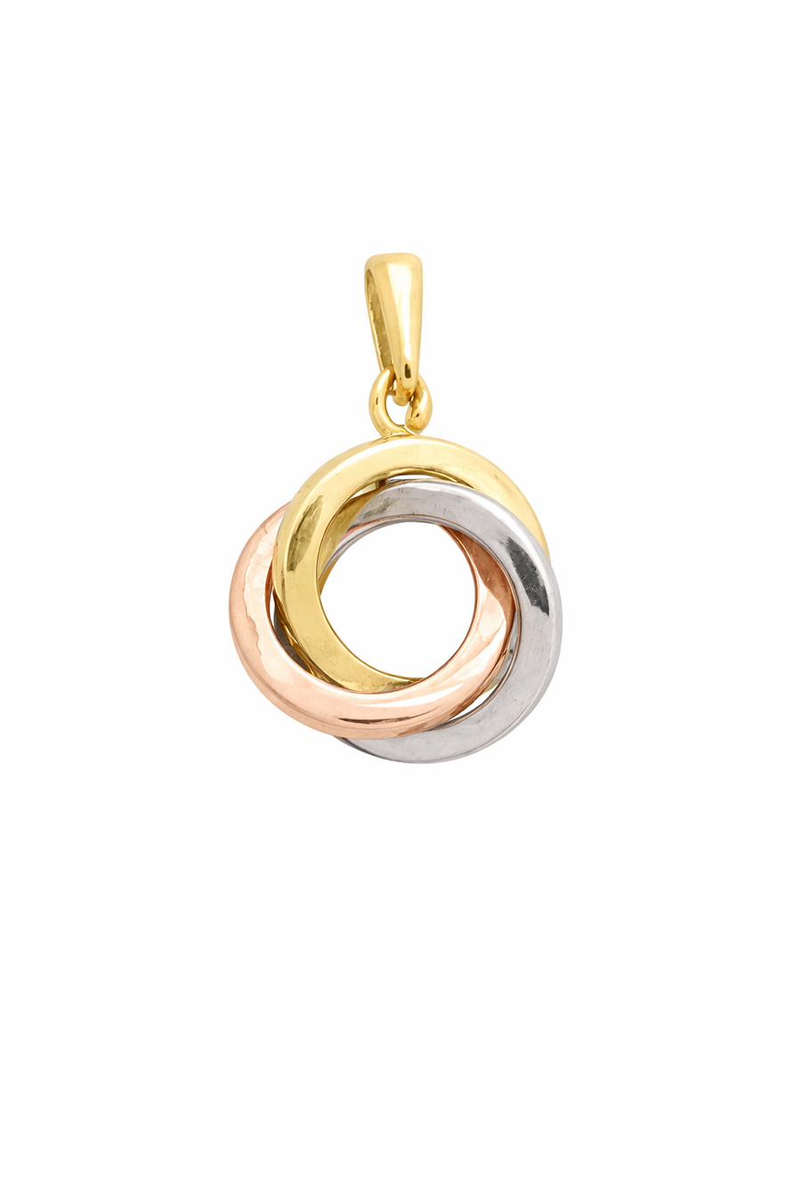 Pendentif Triple Cercle en or 10 kt 3 tons