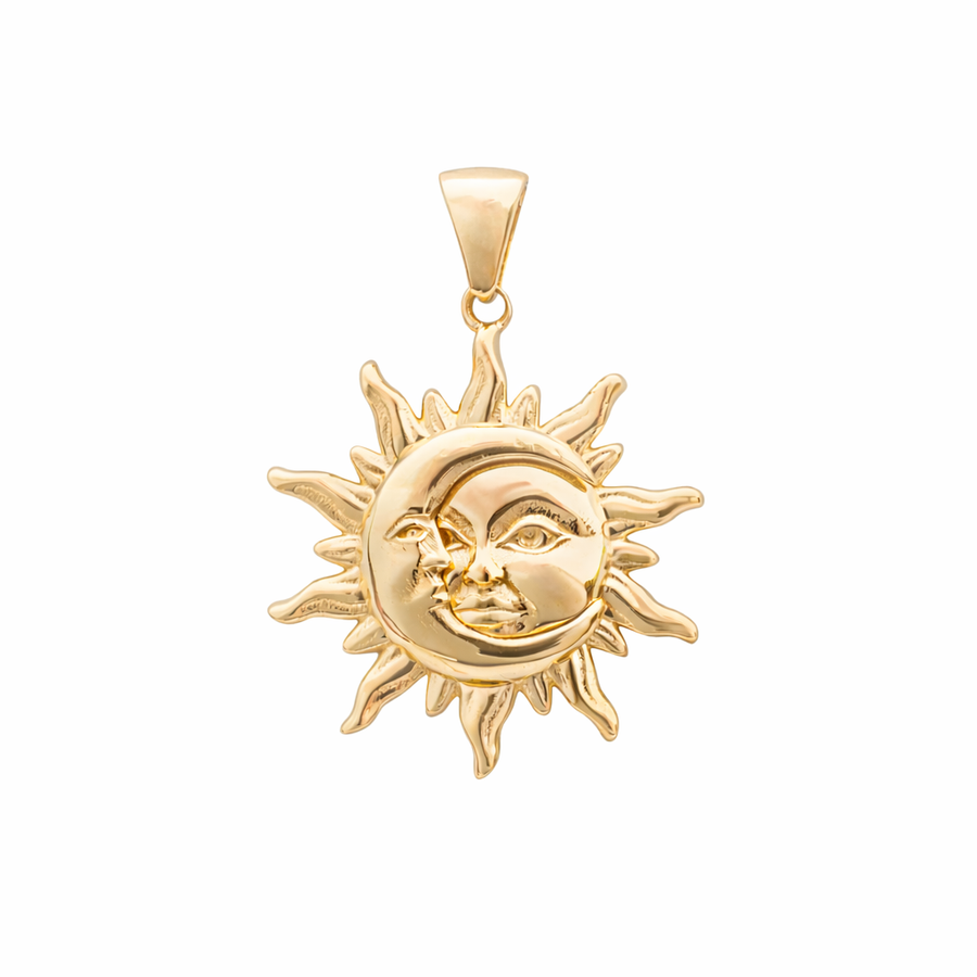 Pendentif Soleil et Lune en or jaune 10 kt