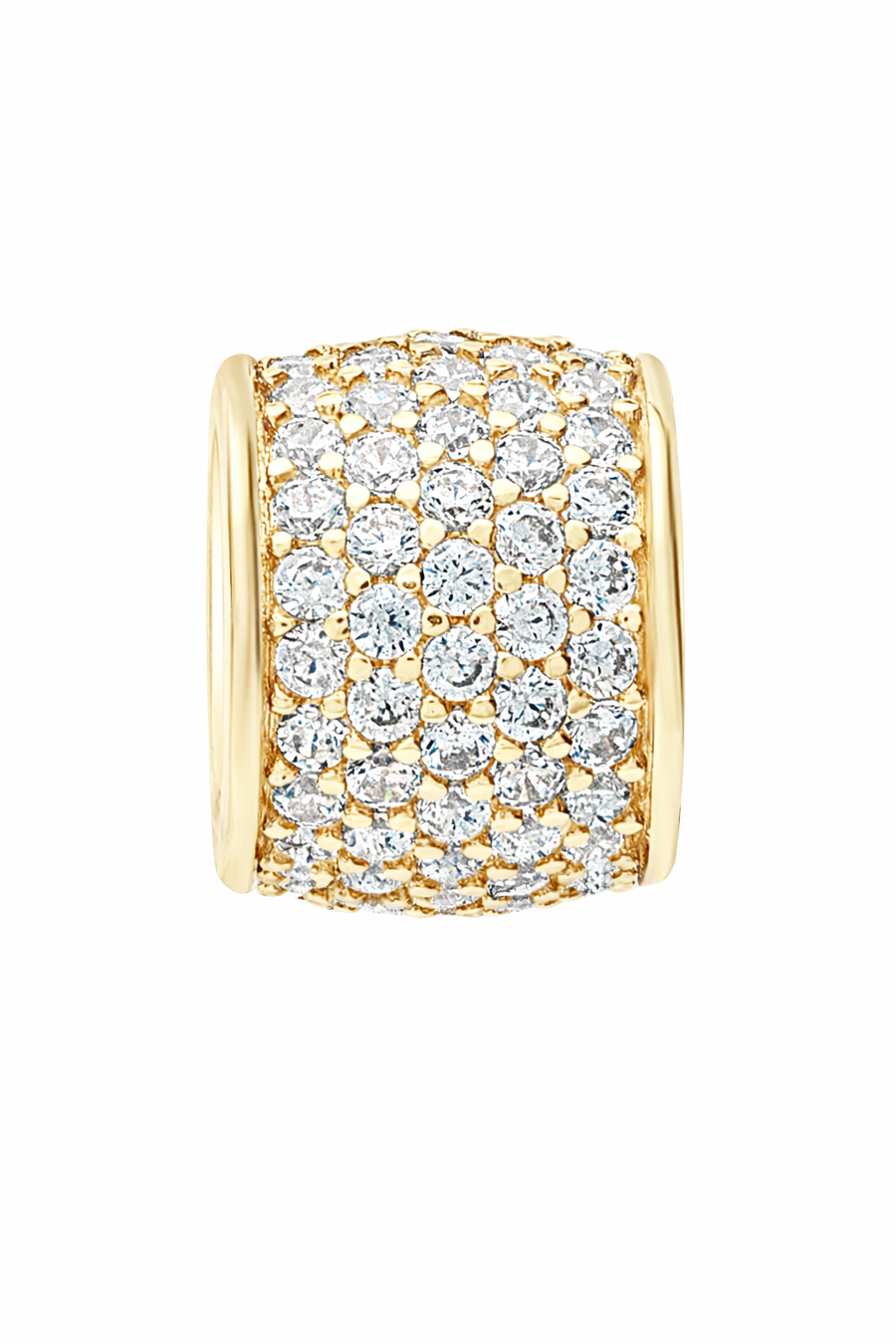 Pendentif Coulissant en or jaune 10 kt avec zircons